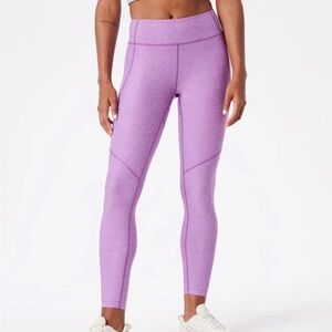 Outdoor Voices leggings - light purple warmup 7/8 length high waisted